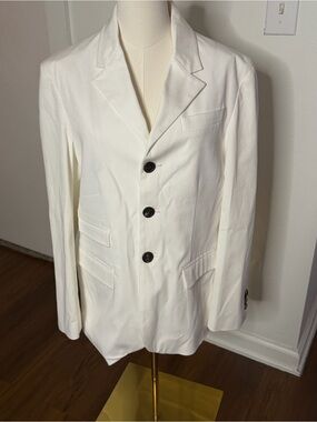 NWOT PLAN C WHITE BLAZER SZ 40